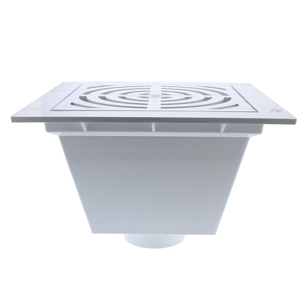 2in. x 3in. PVC Pipe Fit Floor Sink with Full Top Grate and Dome Bottom Grate